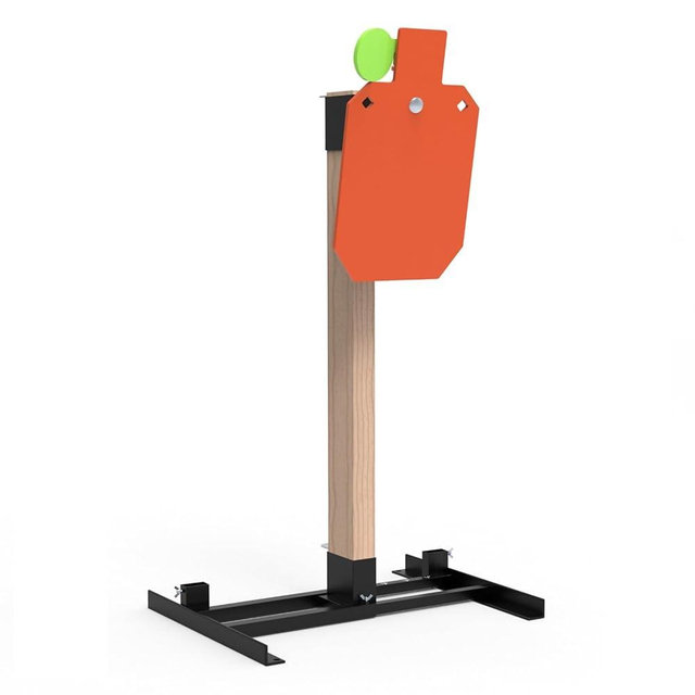 KNINE OUTDOORS Target Stand System 12x20 inch AR500 Steel Hostage Reactive Shooting Target 3/8" Thick with 2x4 Target Stand Kit (12x20 inch and 3/8" Thick Target Stand System)
