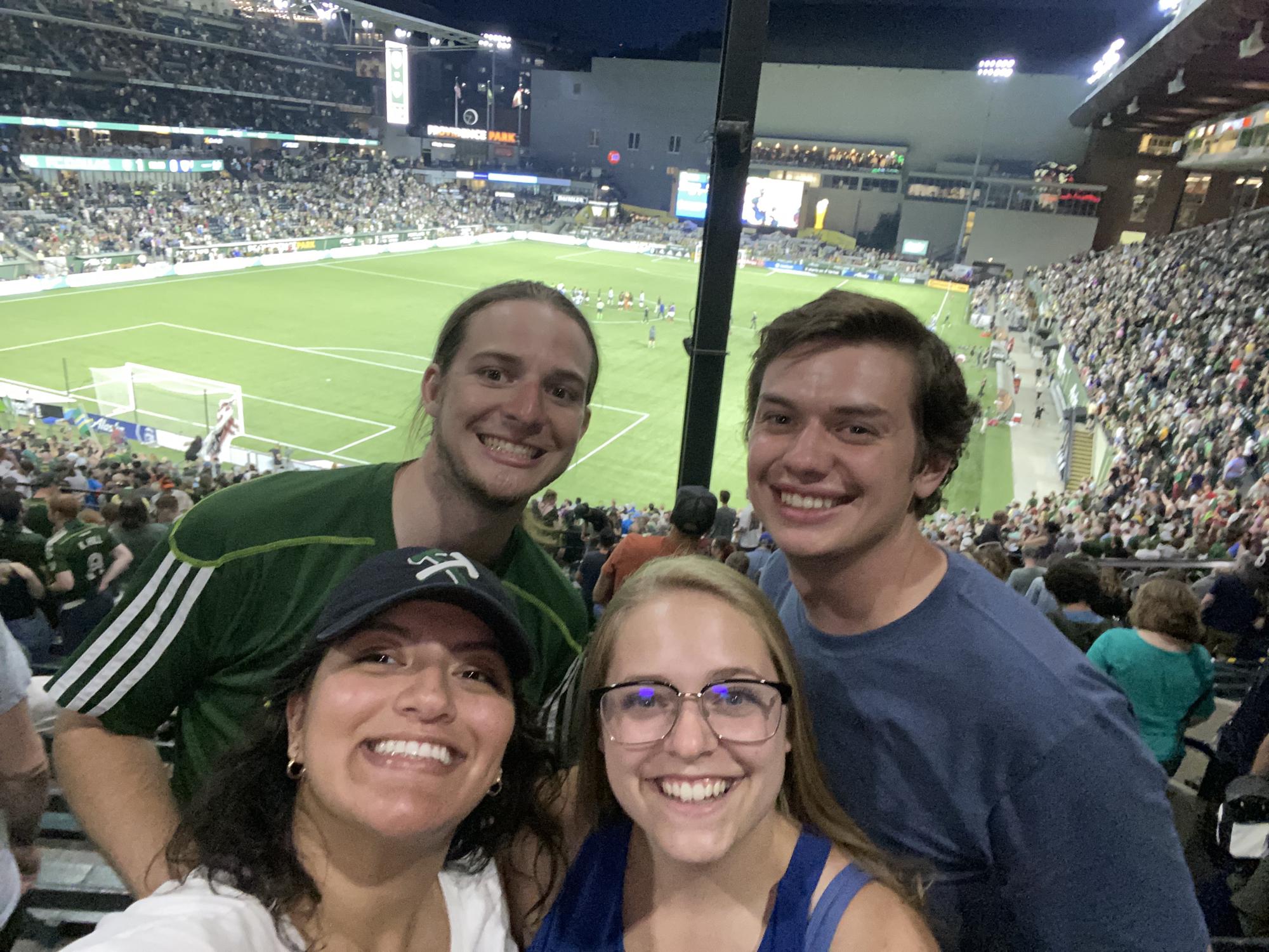First Timber’s game for Matthew and Helen, with Sarahi and Nathan