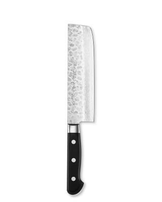 Kikuichi Hammered Damascus Usuba Knife, 6 1/2"