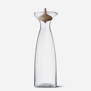 Alfredo Carafe Glass Oak Wood