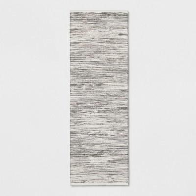 2'4"X7' Striped Metallic Woven Accent Rug Gray - Project 62™