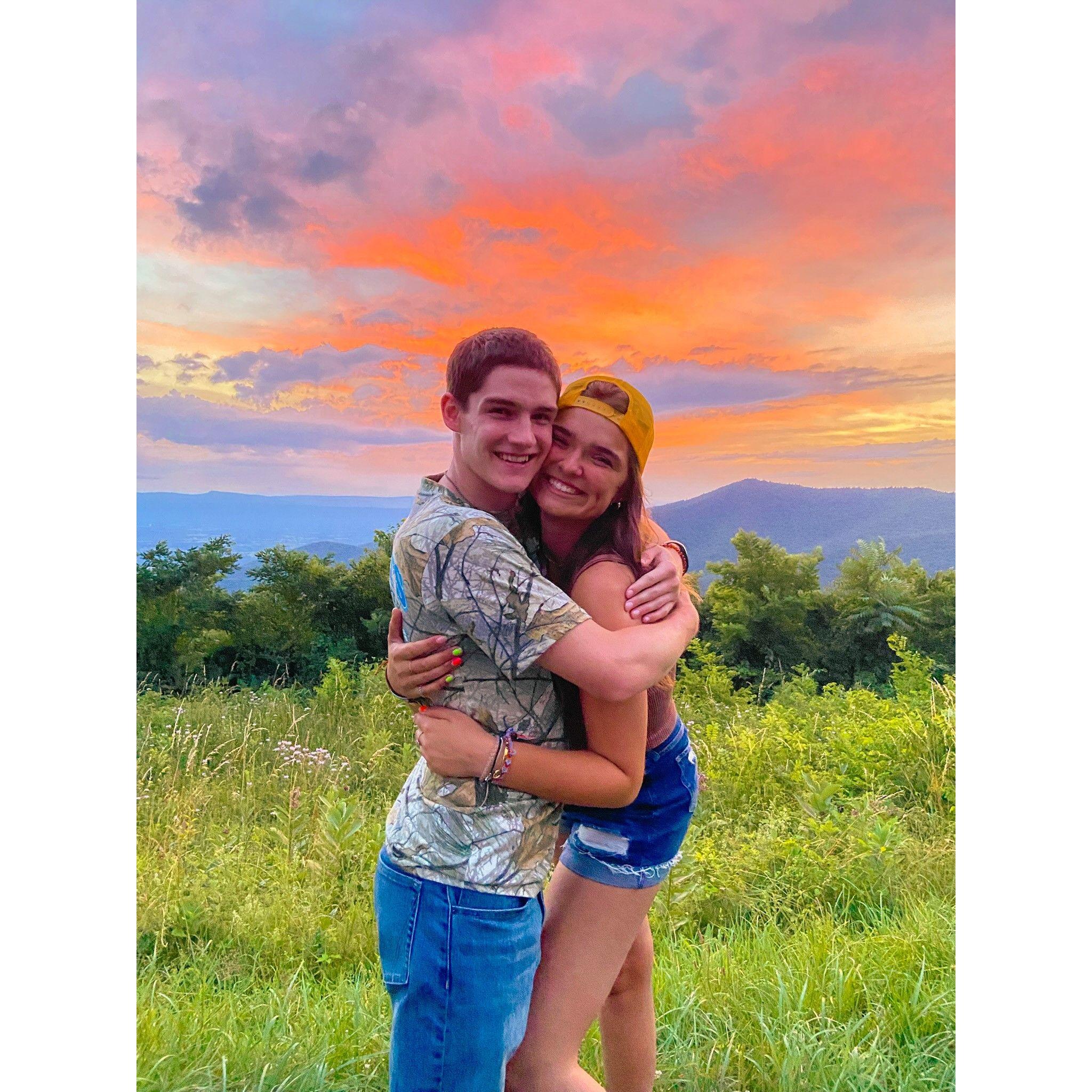 Nine month date in the Shenandoah Mountains