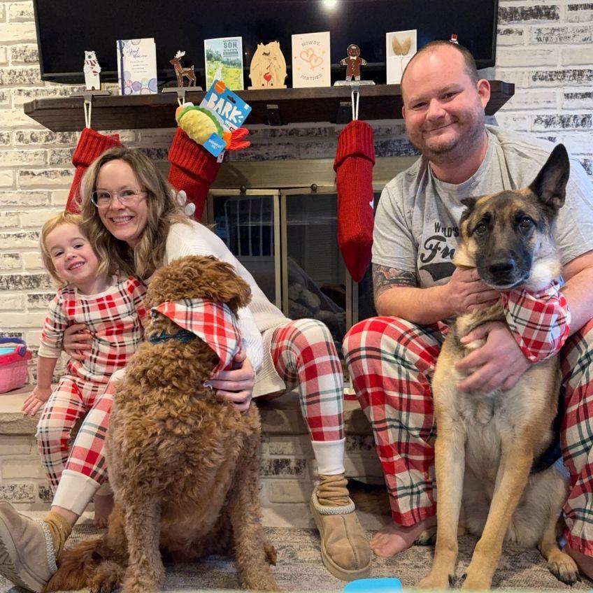 First Christmas morning together in our loving home!