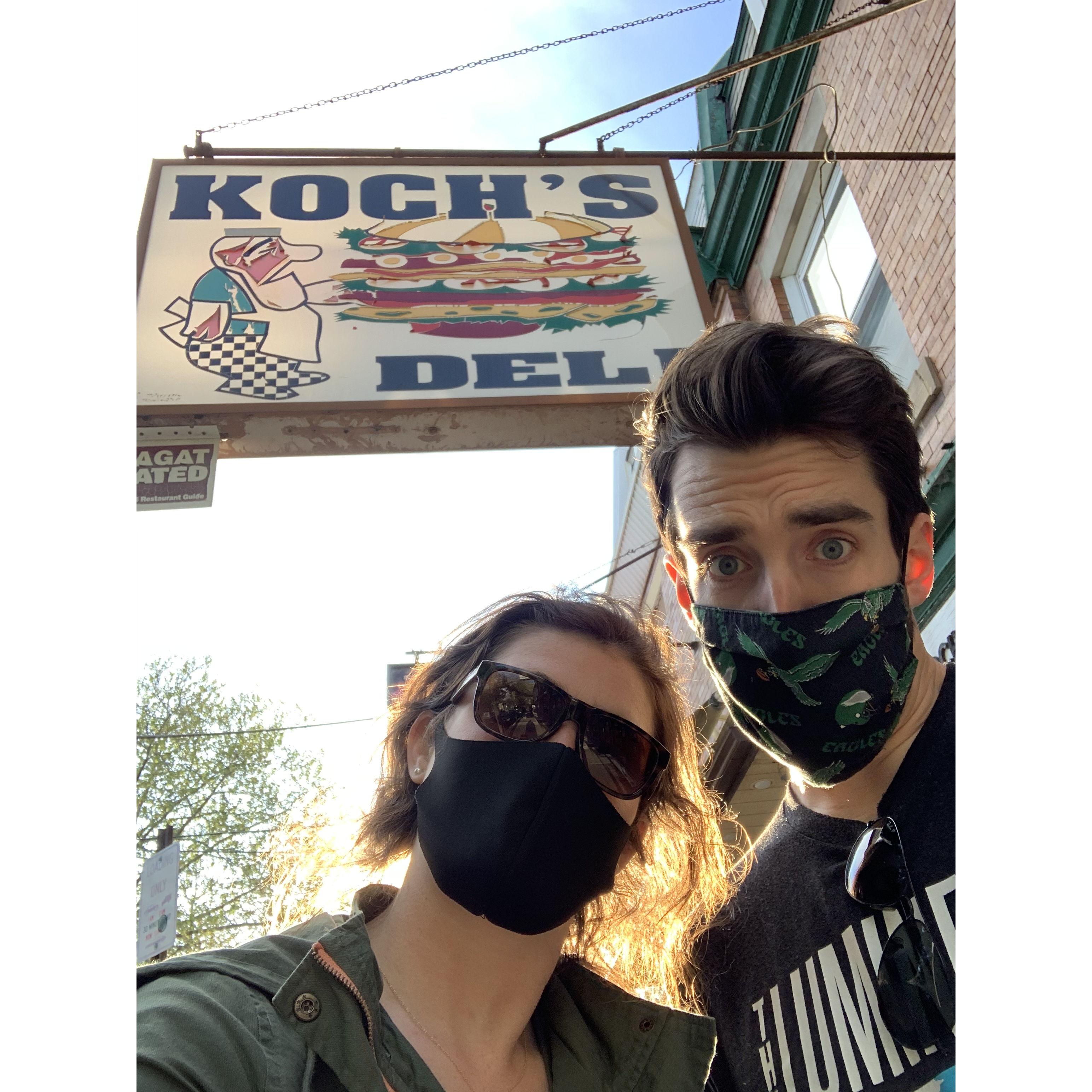 Where Emily tried to introduce Jeff to this awesome spot from college...only to find out he was more of a Koch's regular than her.