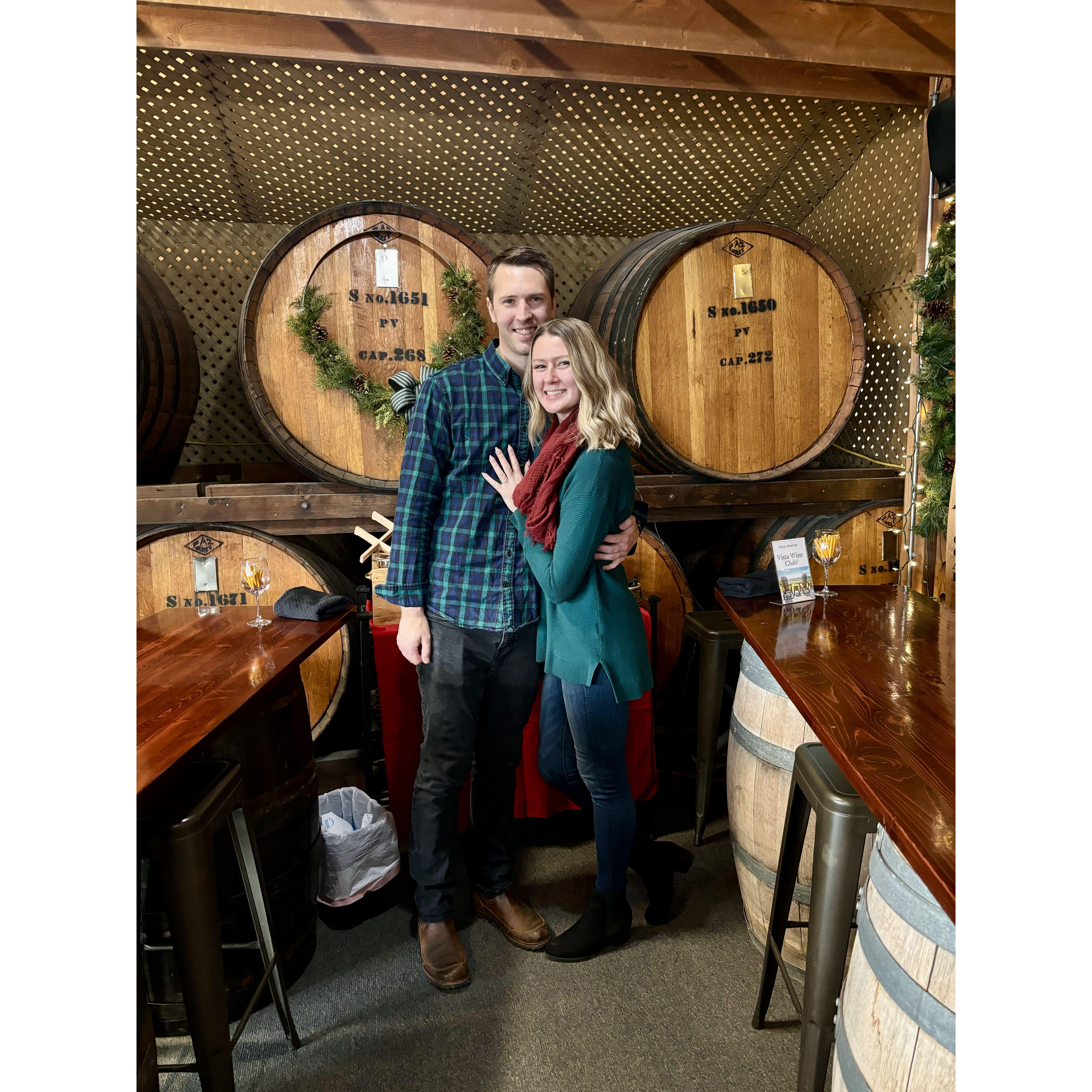 Our first picture together as an engaged couple! 12/22/23