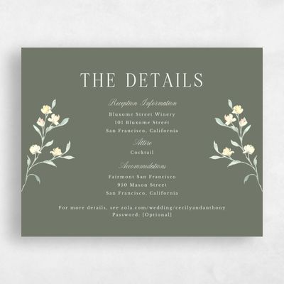 Dark Sage, Green Wedding Enclosure - Bianca