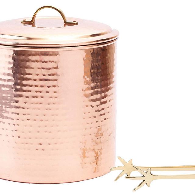 Old Dutch International Hammered Decor Ice Bucket and Tongs