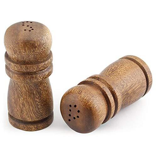 Acacia Wood Salt & Pepper Shakers 4 inch Tall