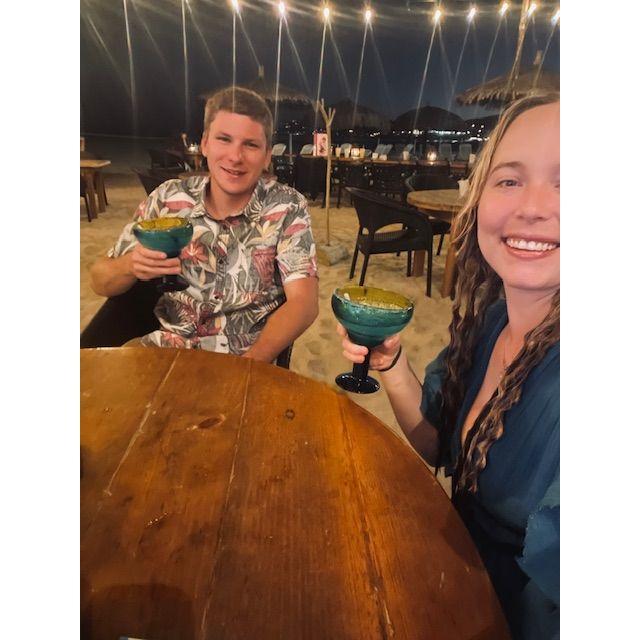 Dinner and margaritas on the beach!