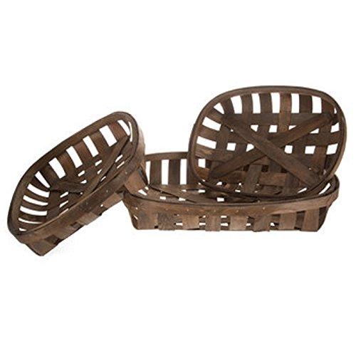 Tobacco Basket Set, 3 Baskets, Farmhouse Wall Decor