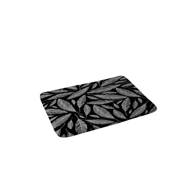 Heather Dutton Float Black Bath Mat Black/Feather - Deny Designs