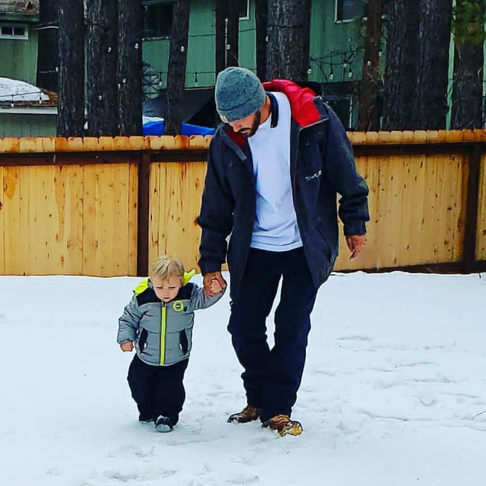 Zach's first time in the snow!