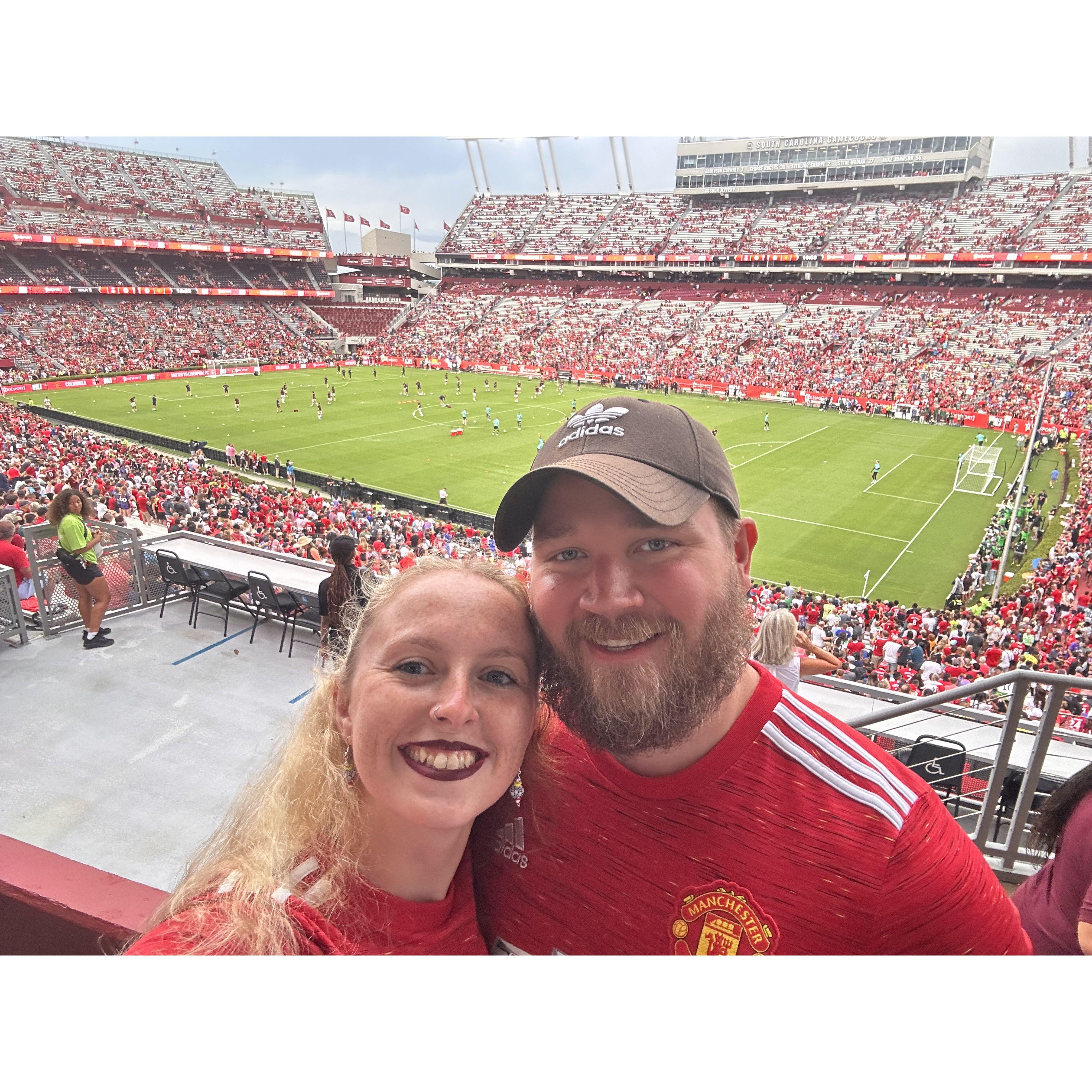 Manchester United game in South Carolina