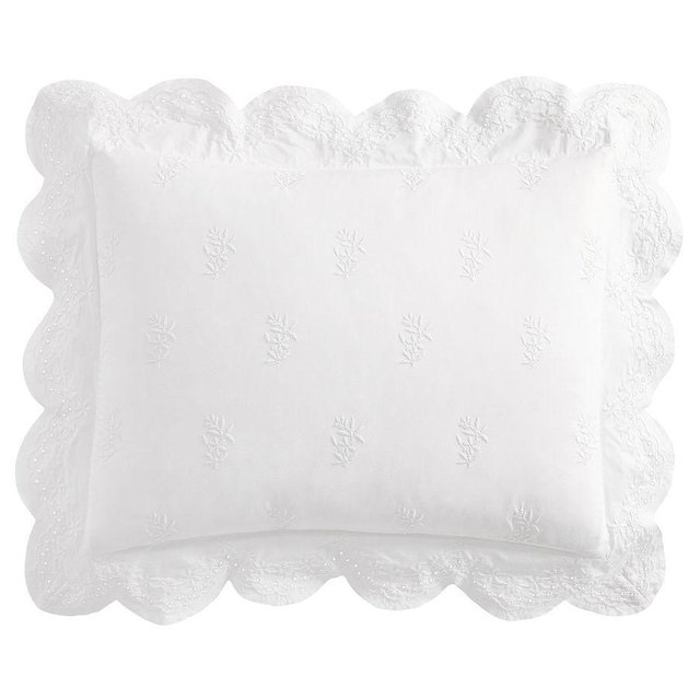 Heirloom Embroidered Duvet Shams, White, Standard