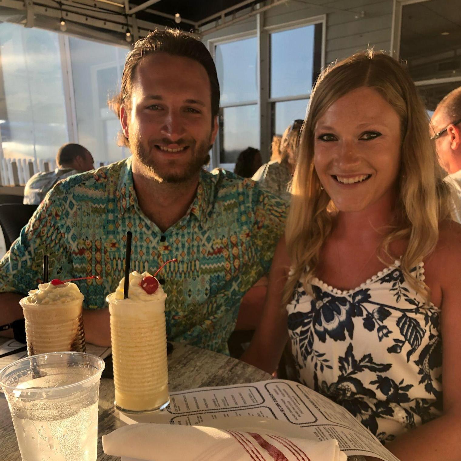 Caitlyn and Anthony down the Cape at Tugboats in Hyannis in 2022.