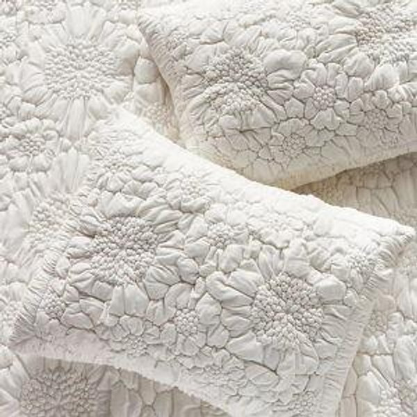Dahlia Cotton Jersey Floral Shams, Set of 2