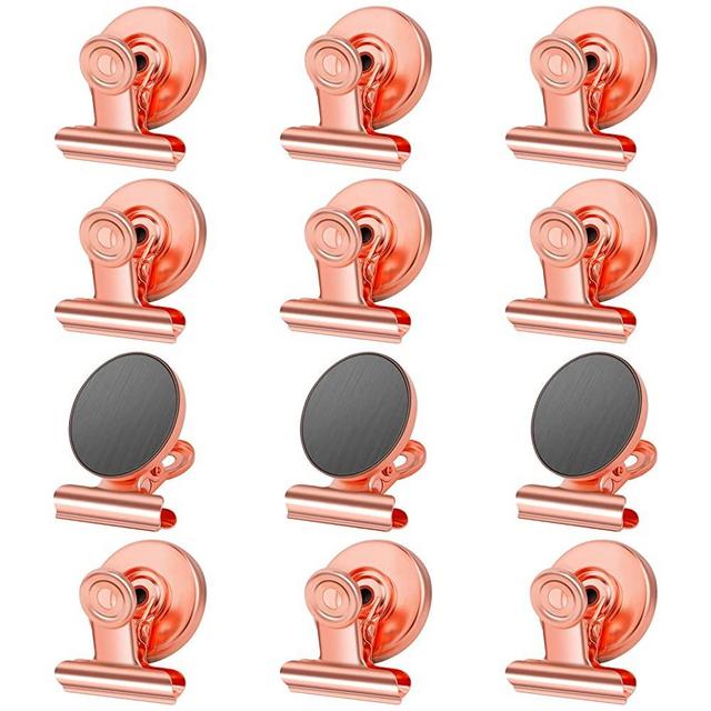 12 Pack Refrigerator Magnets Fridge Magnetic Clips Heavy Duty, Fridge Magnet Clips, Whiteboard Magnets Clips, Clips Magnets for Fridge, Whiteboard, Refrigerator…