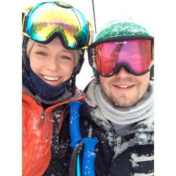 JAN. 2015 - celebrating Dan's 25th birthday skiing at Stratton Mountain.