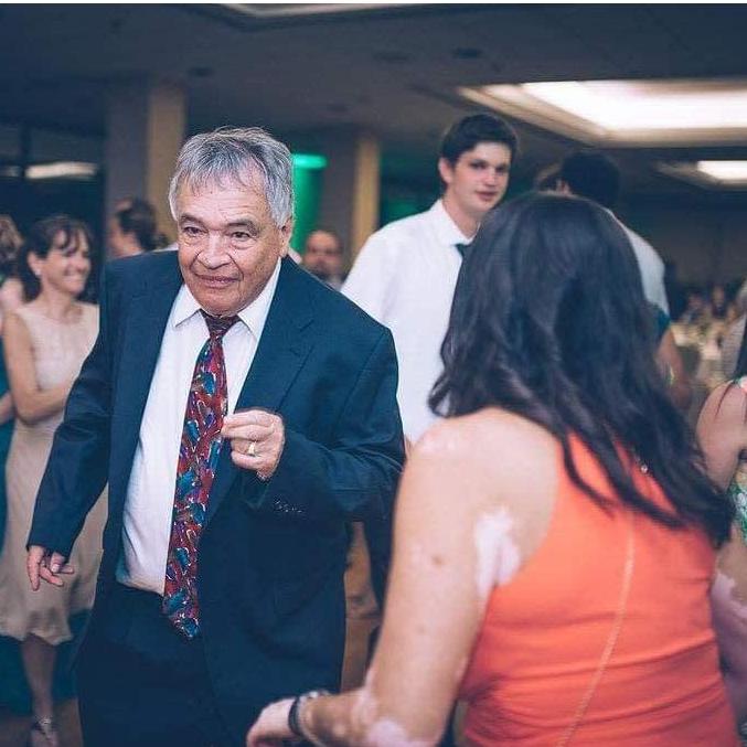 Father of the bride! Will his grandkids get him on the dance floor again? We're counting on you.