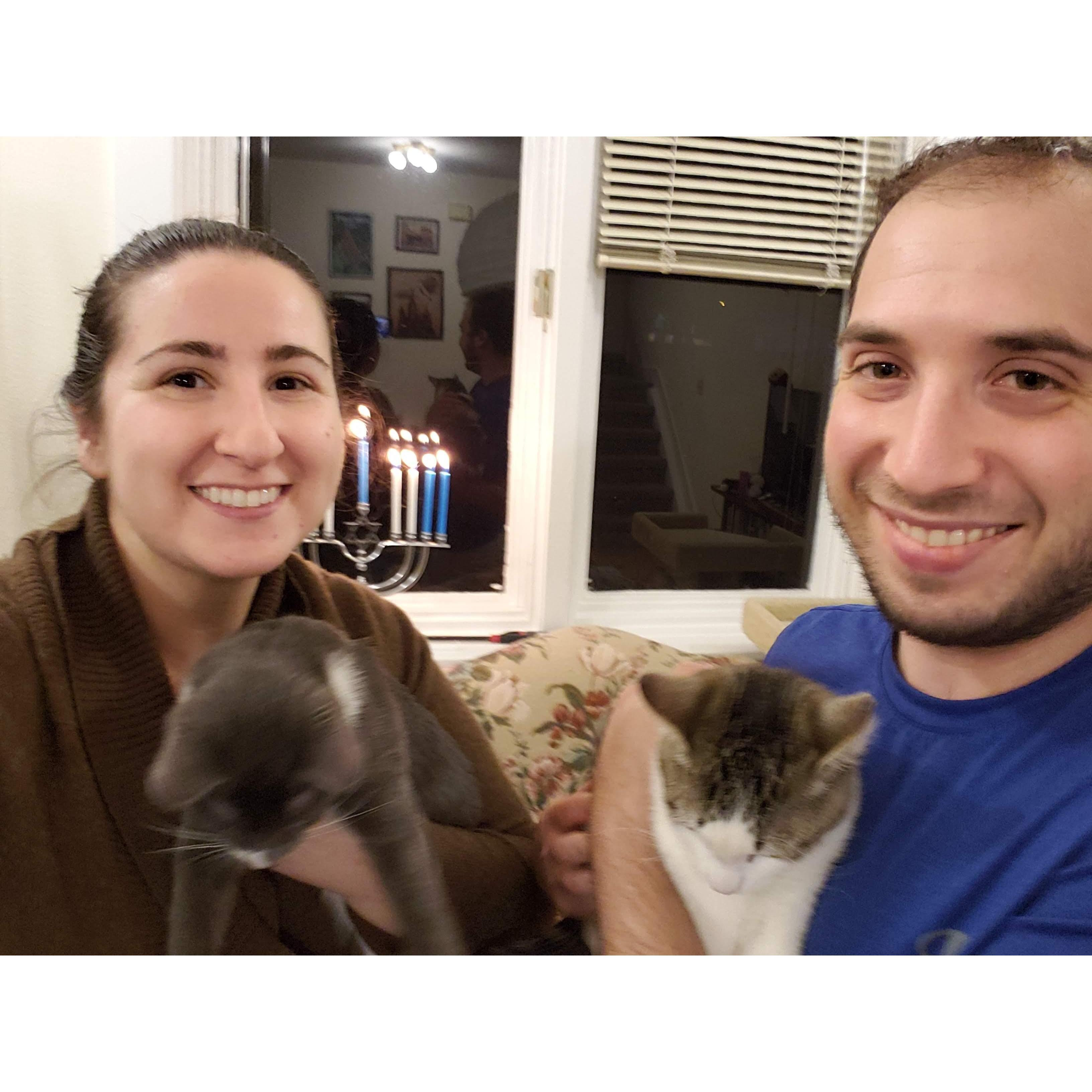 Pashy and Kermie's first Hanukkah