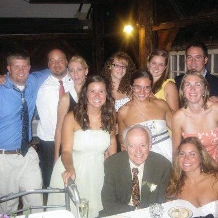 Ashley's paternal grandfather, John William O'Brien (Pipiere), passed in 2011. Here his is, surrounded by many of his grandchildren, at Ashley's cousin Jamie's wedding in 2009.