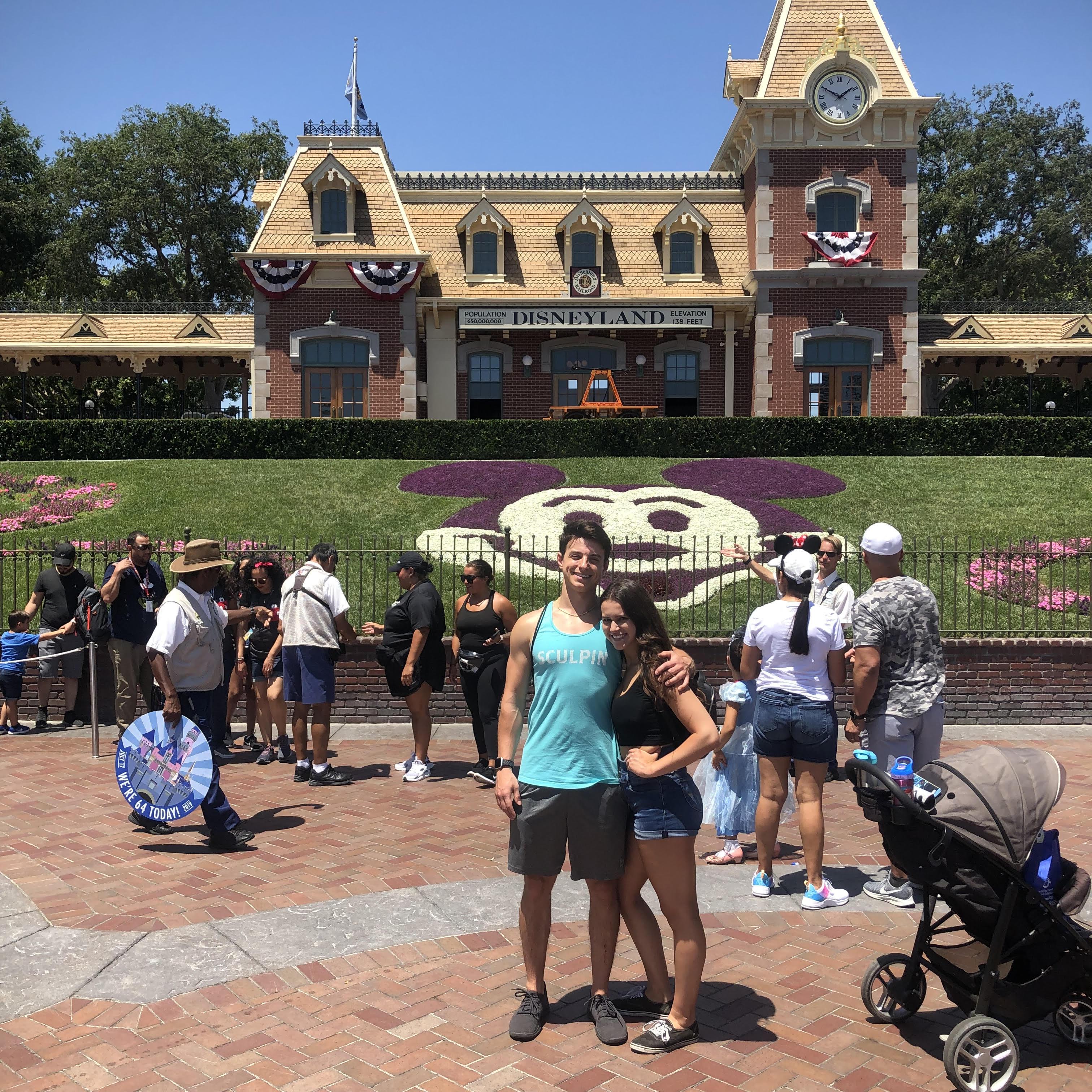 First picture taken together at Disneyland in June 2019.