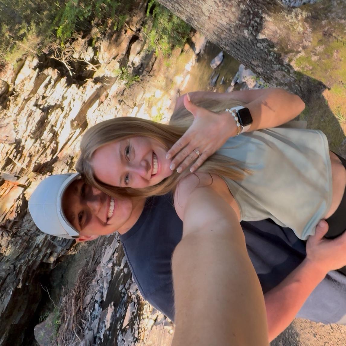 Hiking the afternoon after the proposal