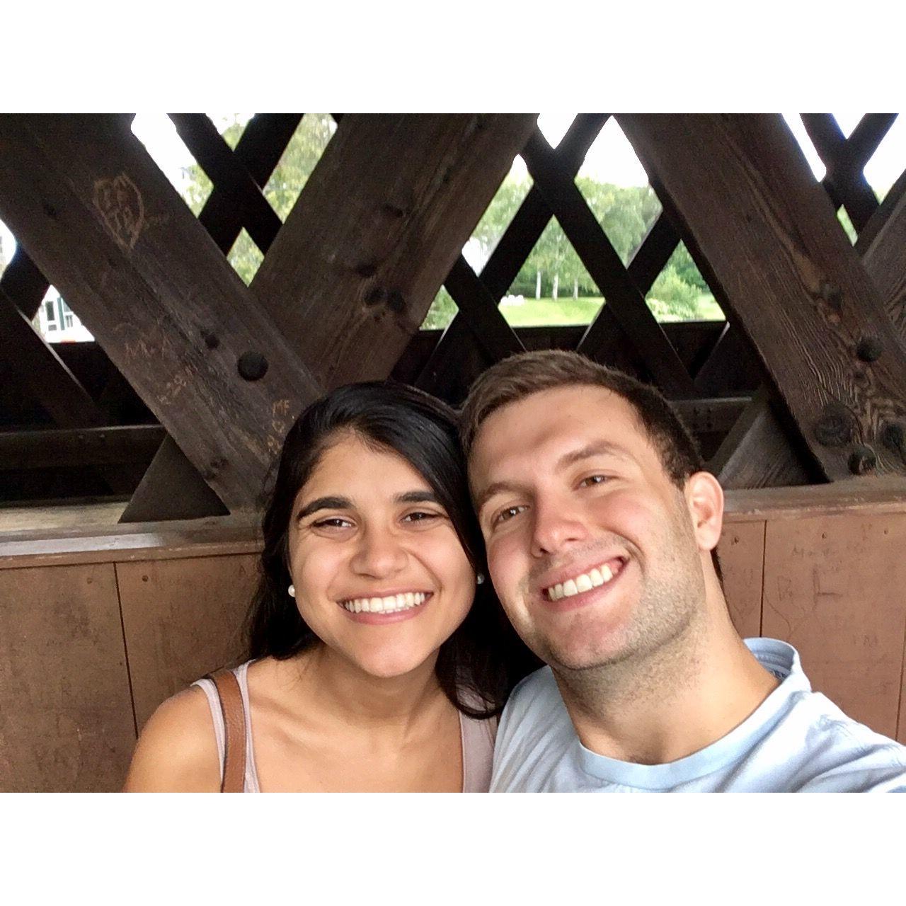 This was taken on the covered bridge in Woodstock, VT.
