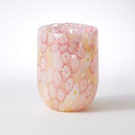 Murrine Glass Tumbler, Pink