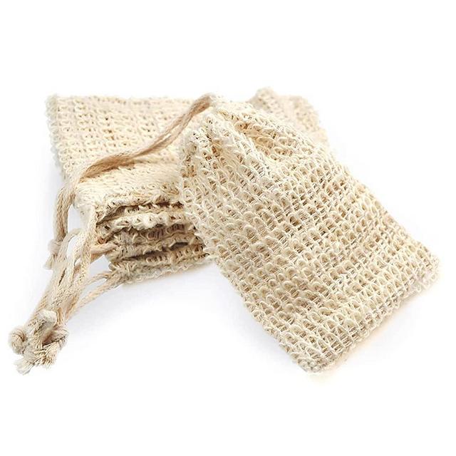 ZEPELOFFY Soap Bag,Bar Soap Pouch,5 Packs Sisal Soap Saver Bags Mesh for Exfoliating, Shower ,Scrubber