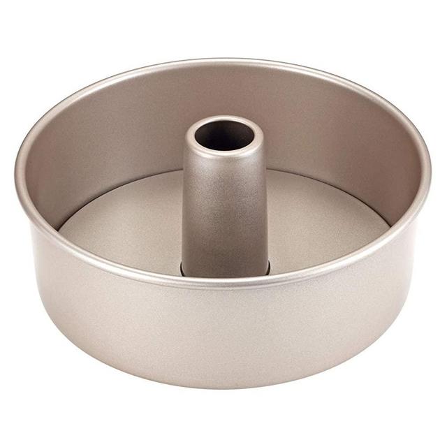CHEFMADE Angel Food Cake Pan, 8-Inch with Removable Loose Bottom Non-Stick Chiffon Bakeware 2-Cups for Oven and Instant Pot Baking (Champagne Gold)