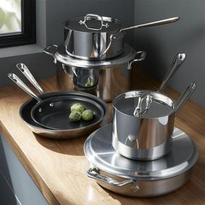 All Clad - All-Clad ® d3 Stainless Steel Non-Stick 10-Piece Cookware Set with Bonus