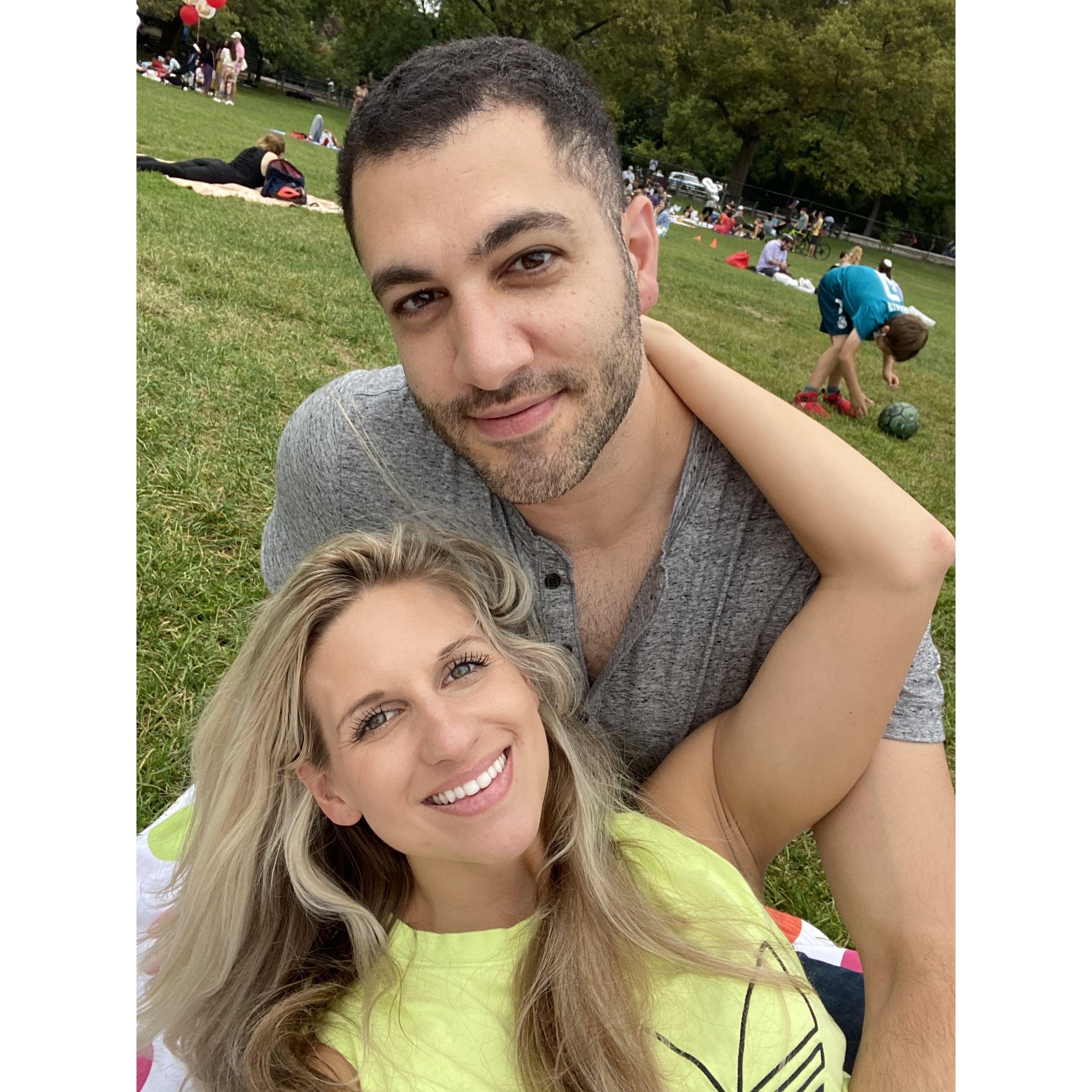 Lounging in Central Park