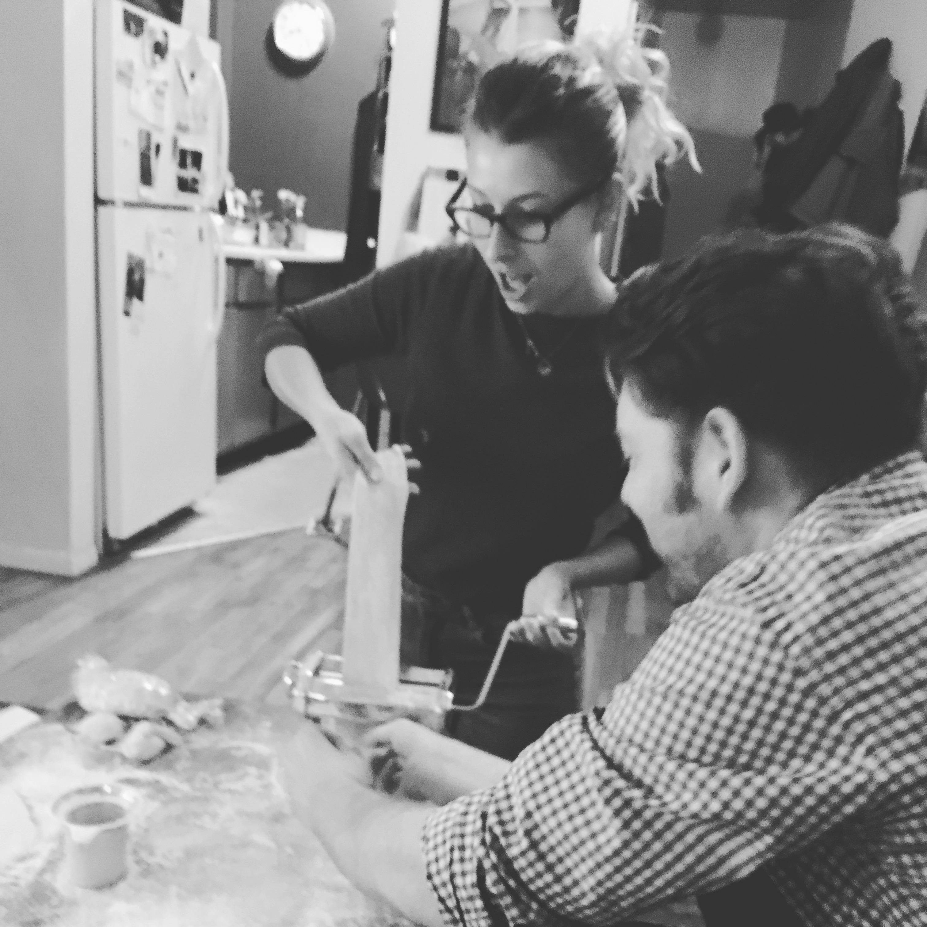 Making pasta with friends 2016