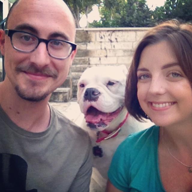 First pic we took together- featuring Izzy!