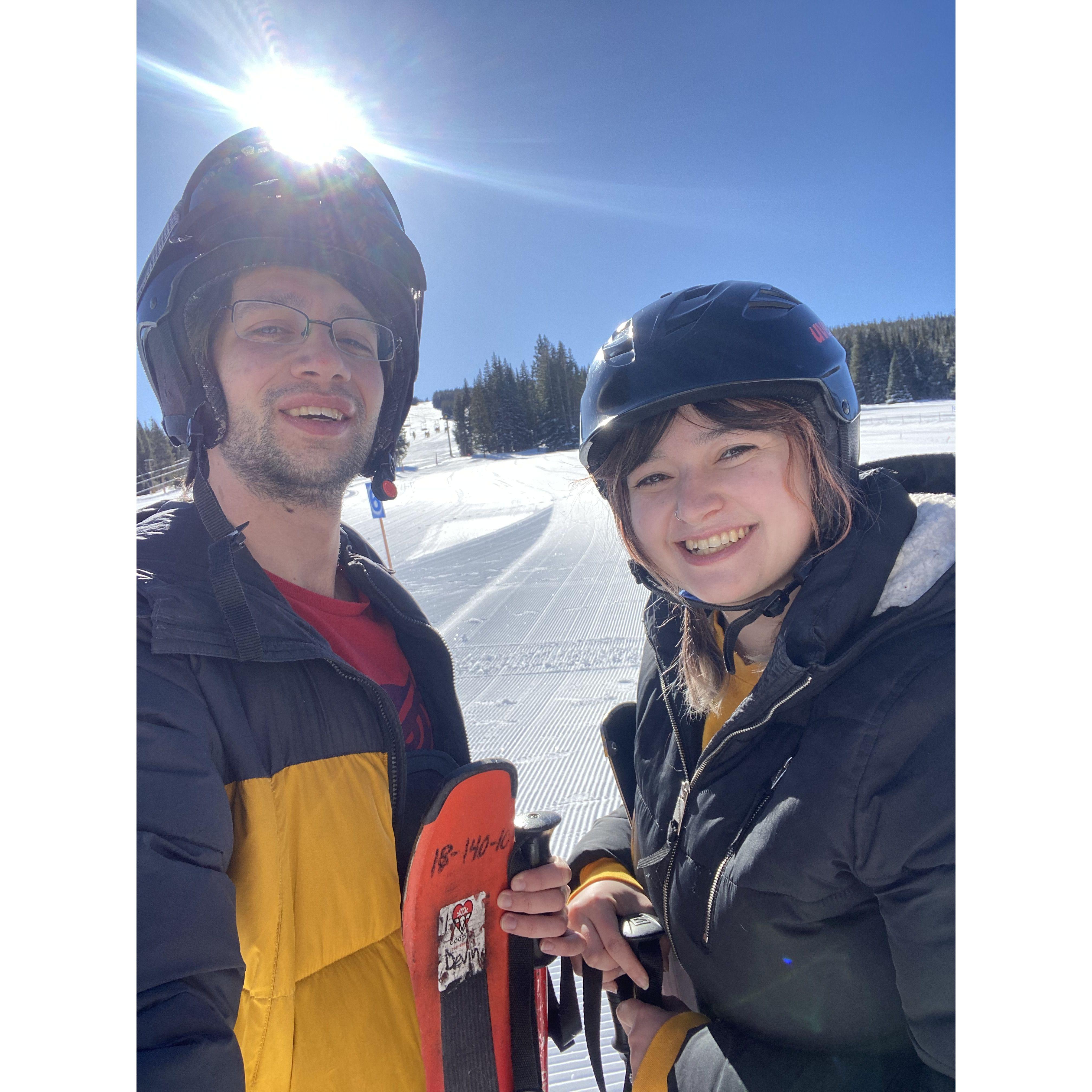 Finding out if Savannah likes skiing (turns out, no)