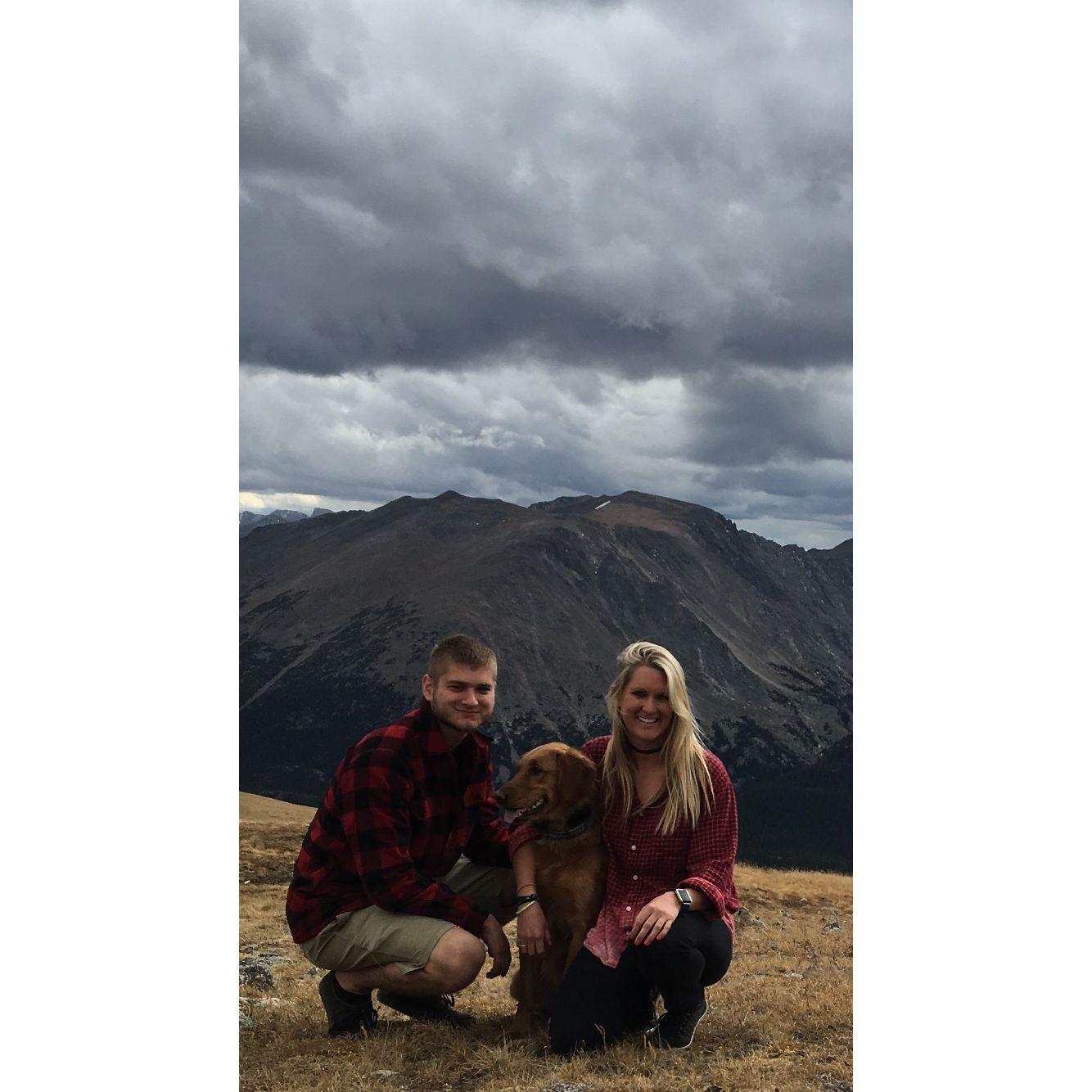 First family photo, taken at Rocky Mtn National Park.