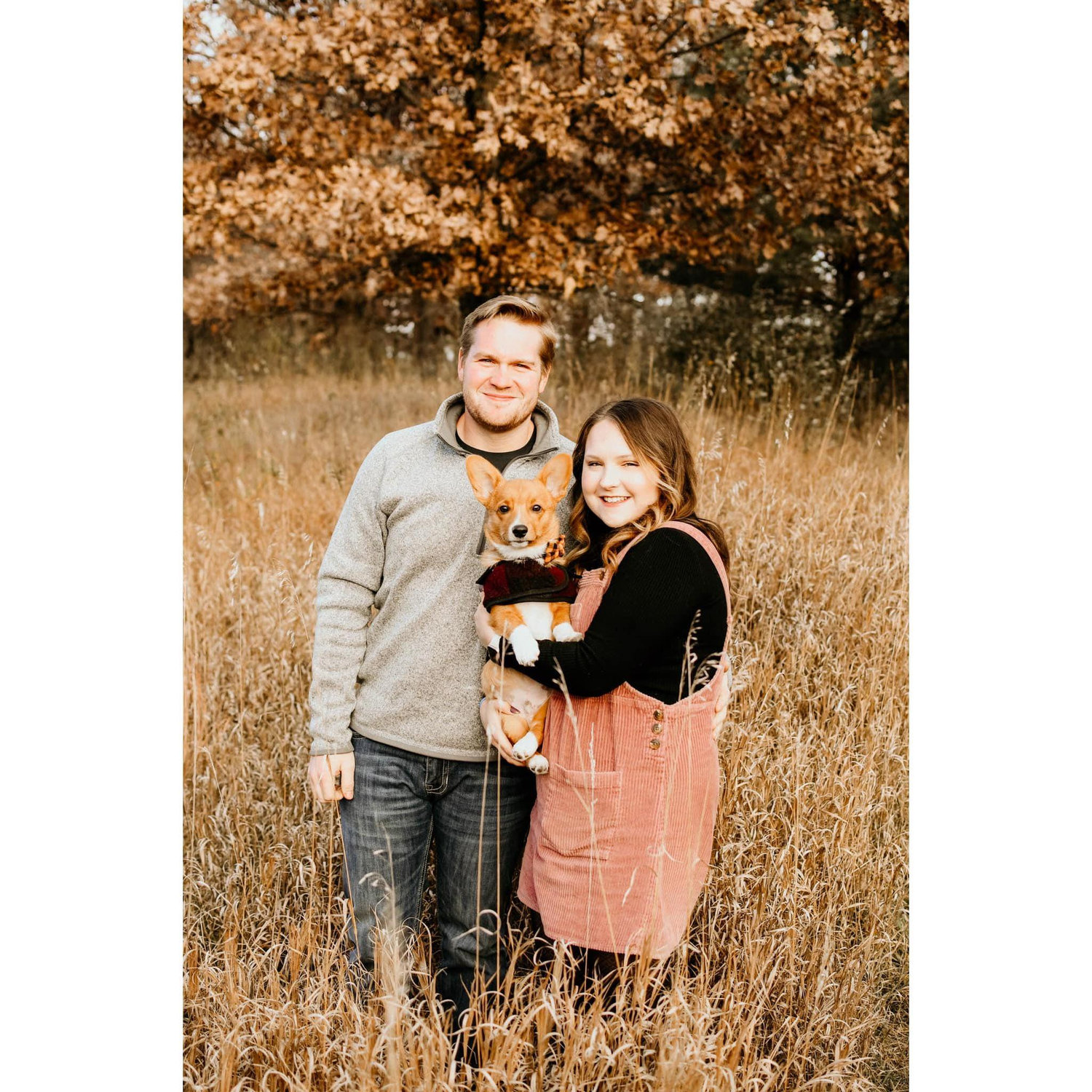 Our first "family" photo after adding Odin to our family!