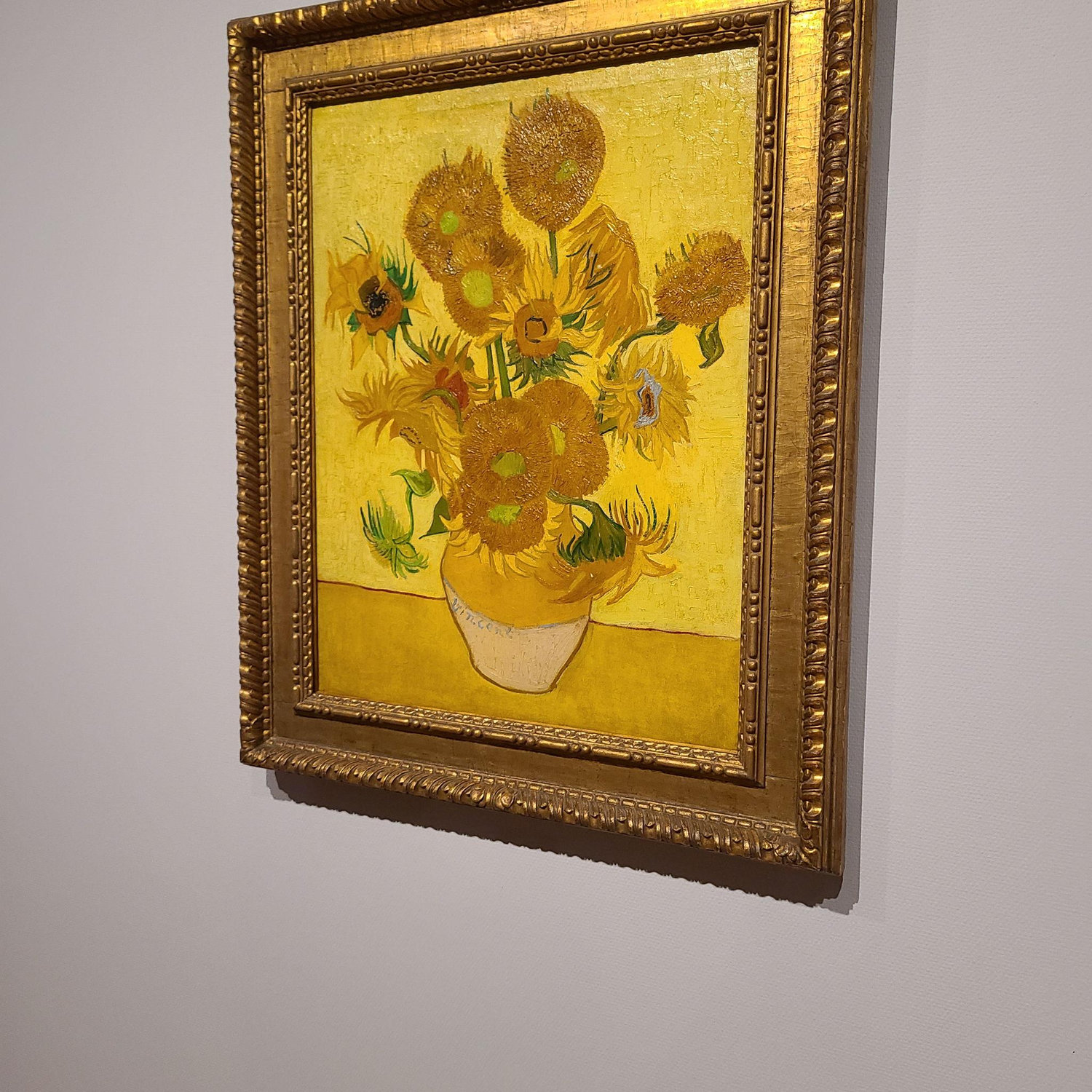 The Famous "Sunflowers" by Van Gogh at the Van Gogh Museum in Amsterdam