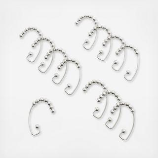 Shower Curtain Roller Rings, Set of 12