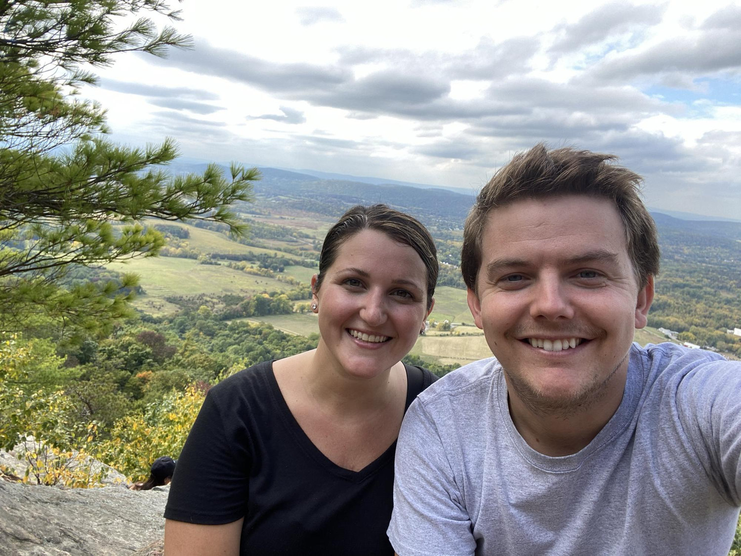 One of our first dates outside of the city hiking in NJ.
