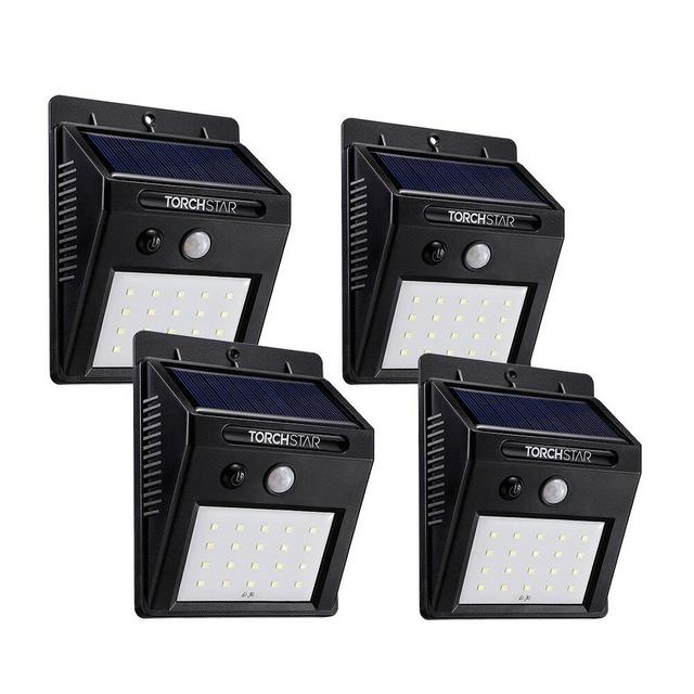 Polyvalent 2-Watt LED Solar Power Battery Operated Outdoor Security Wall Pack with Motion Sensor (Pack of 4)