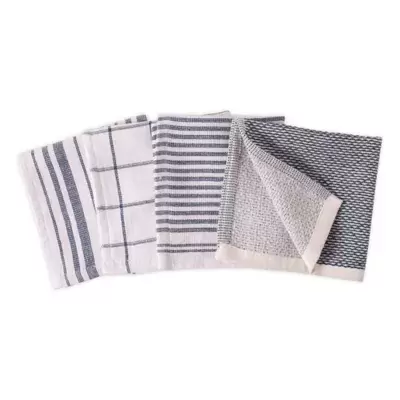 Artisanal Kitchen Supply® Dual Sided Dish Cloths in Navy (Set of 4)