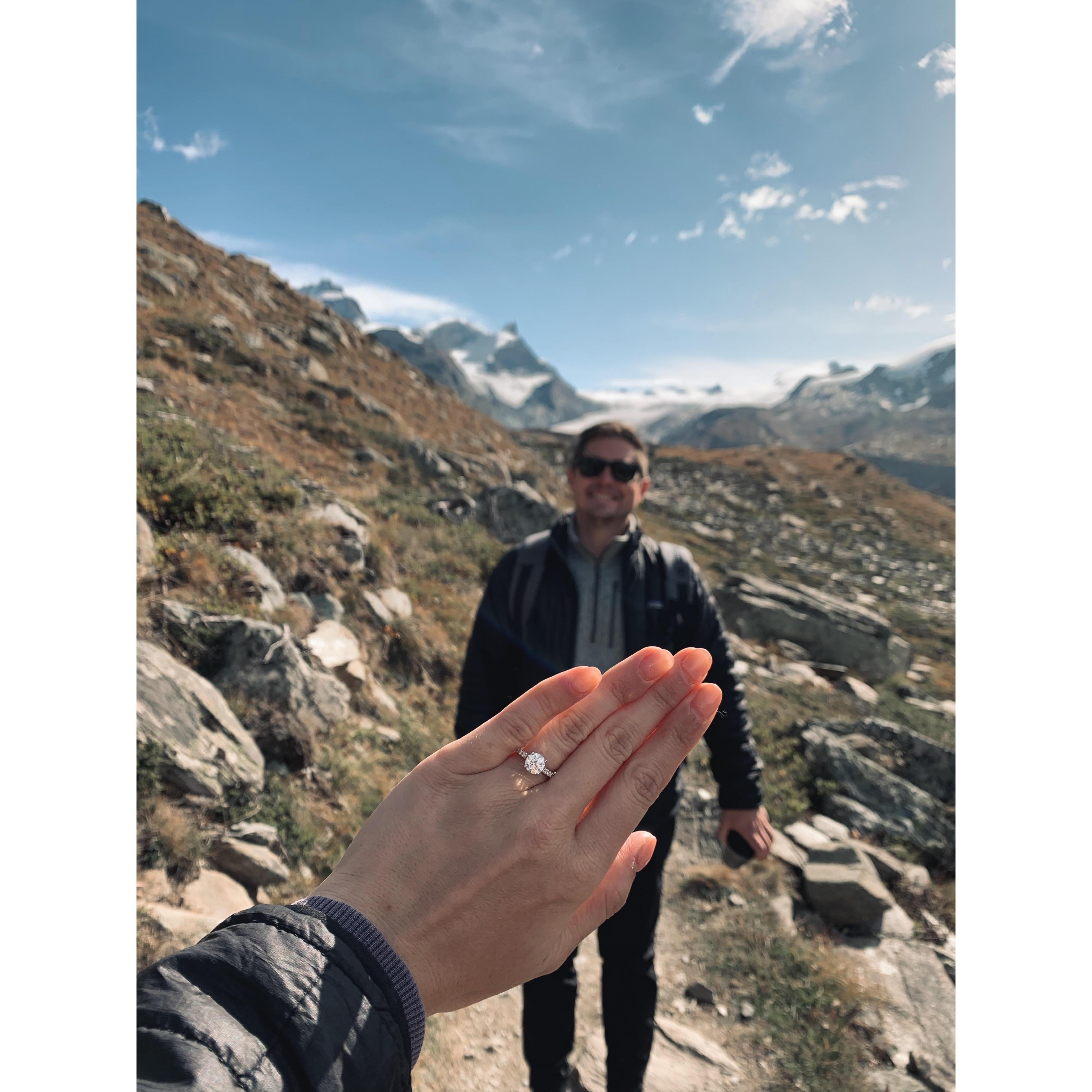 Right after the proposal in Switzerland!