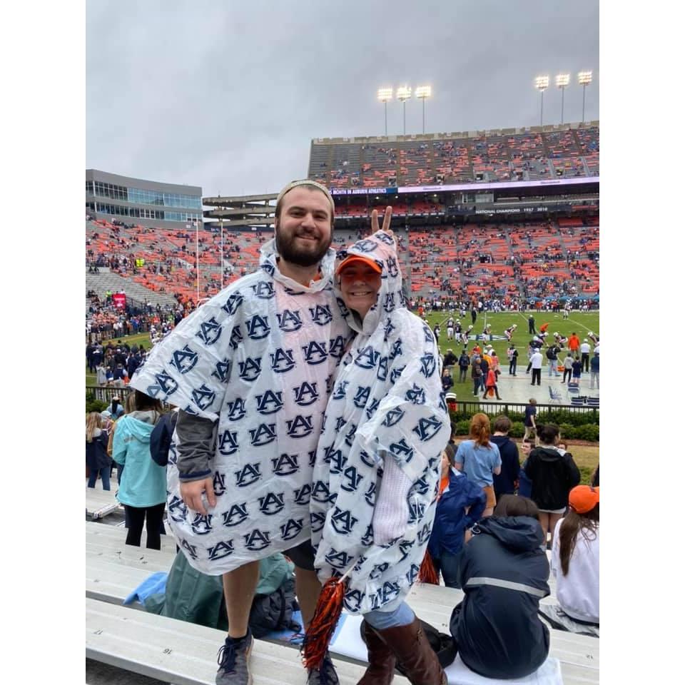 Auburn football on a rainy day