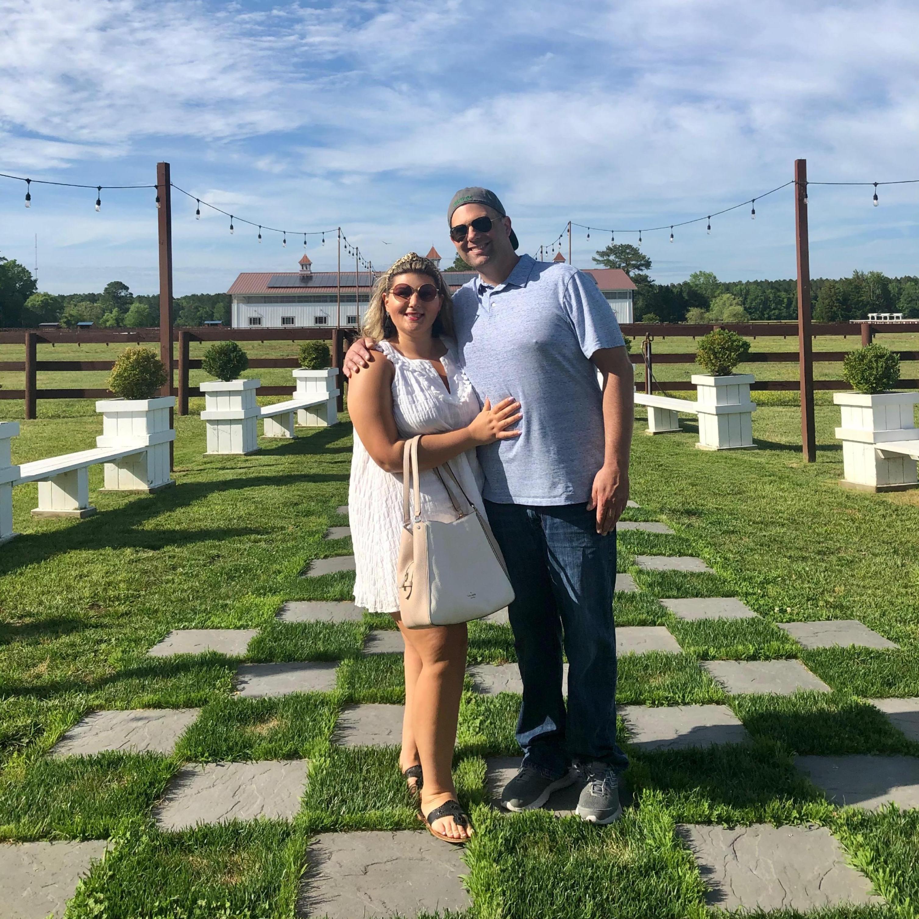 Touring the wedding venue