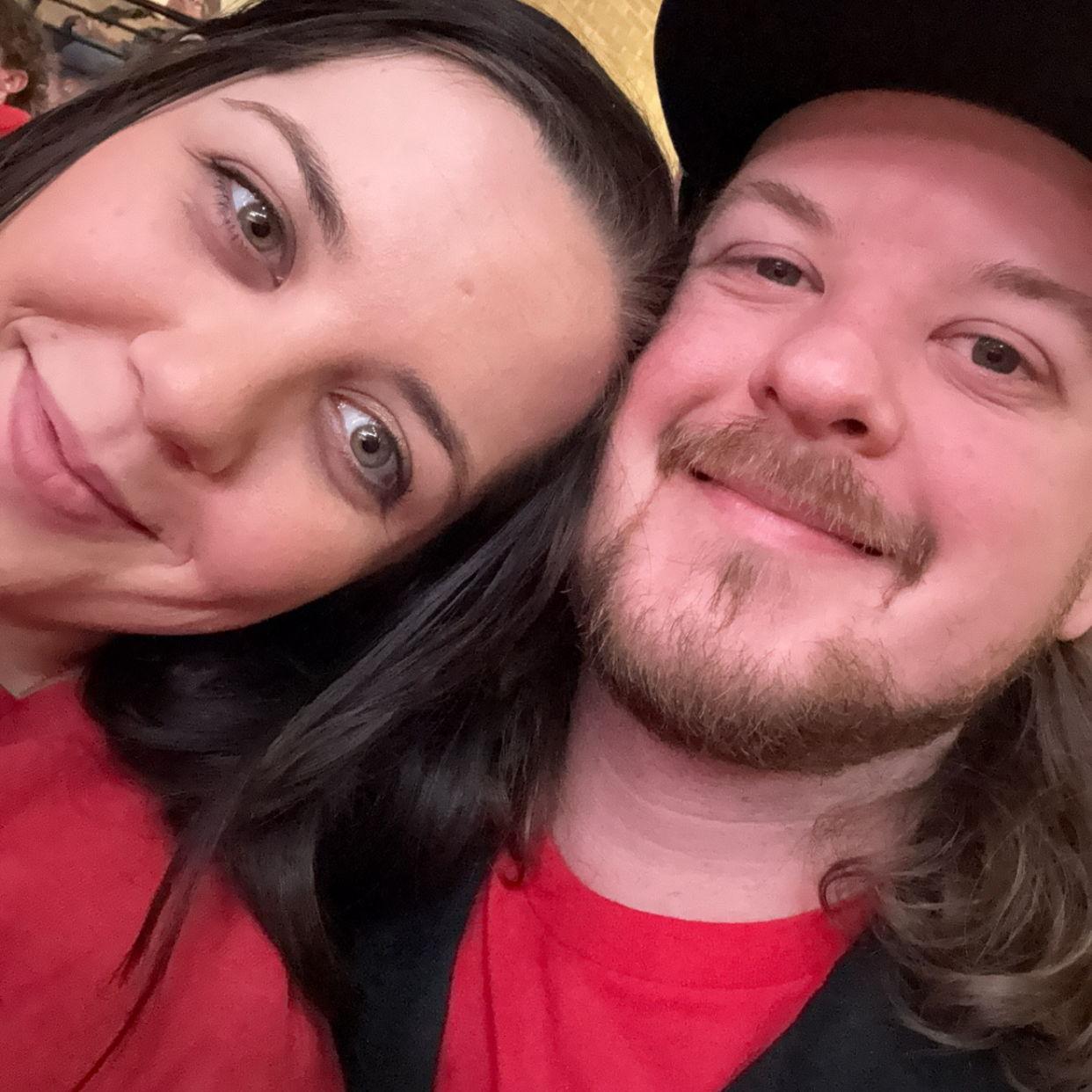 Us at a Red Raider basketball game
