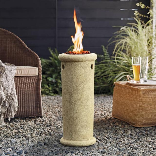 22" Classic Round Outdoor LP Fire Column - Threshold™