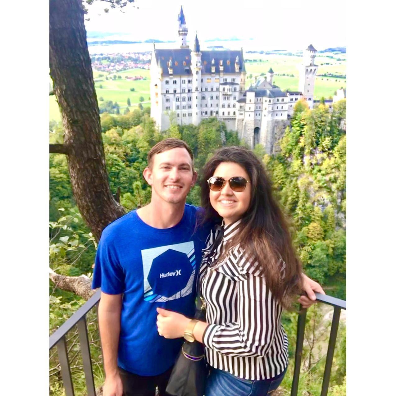 Kasey and Christie explore Neuschwanstein Castle in Germany. Circa 2018.