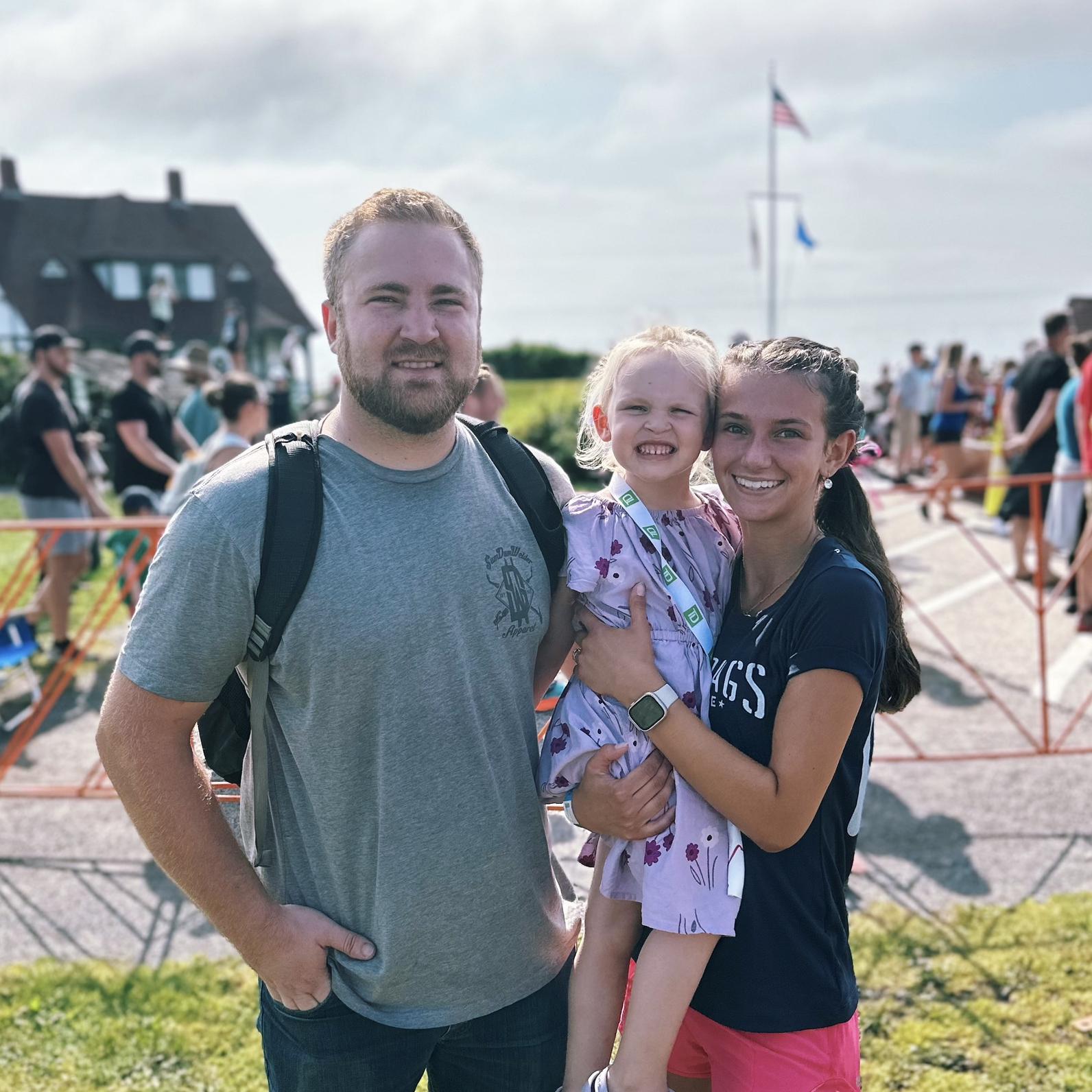 Niece ‘Em, mom and dad surprised me at the end of my race!